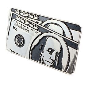 Hundred Dollar Bill $100 Belt Buckle Silver Hundi Westside CA MONEY MONEY MONEY